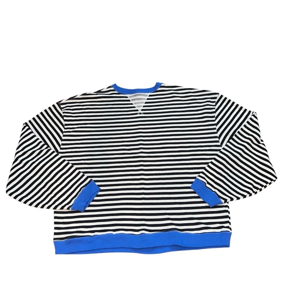 NWOT We The Free by Free People Classic Striped Oversized Crewneck Sweatshirt L